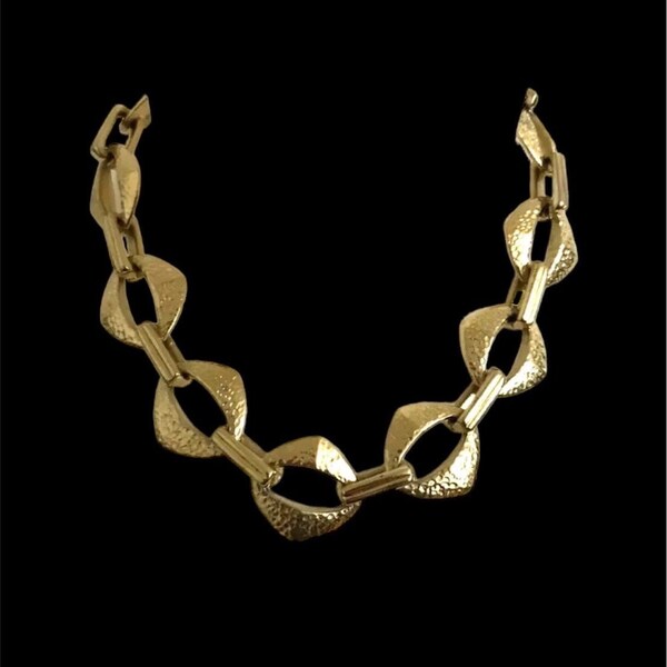 Collana di lusso vintage haute couture YVES SAINT LAURENT in oro