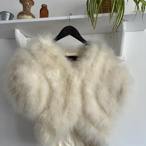 Vintage 1970s Marabou Feather Jacket