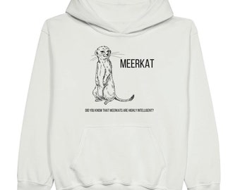 Hoodie for kids with Meerkat - 4 colors