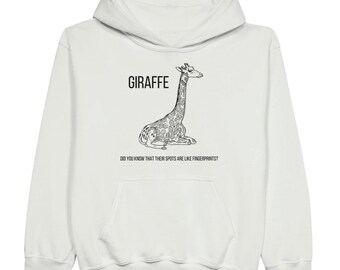 Hoodie voor kinderen met Giraffe - 4 kleuren