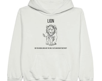 Sudadera con capucha para niños con León - 4 colores