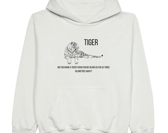 Hoodie voor kinderen met tijger - 4 kleuren