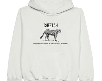 Sweat à capuche pour enfant avec guépard - 4 couleurs