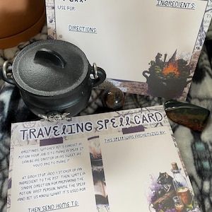 Plantilla de tarjeta de hechizo de viaje TPC / Tarjeta de felicitación de viaje en blanco / 5x7
