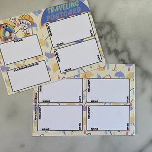 Aprilwetter TPC | Leere reisende Postkartenvorlage | 5x7