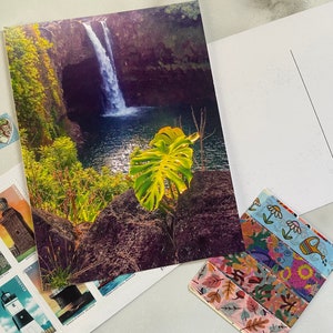 Cartolina fotografica di Waimea Valley Falls, Hawaii, Stati Uniti