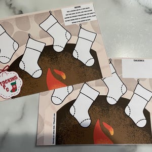 Remplir mon bas de Noël TPC | de Carte postale de voyage vierge | Papier cartonné 5 x 7