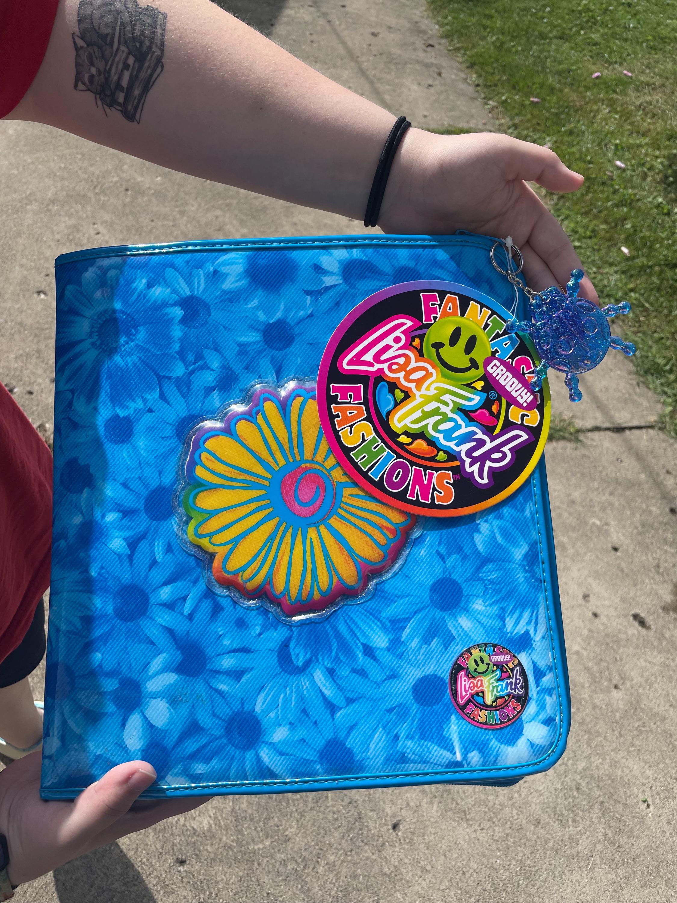 RARE NWT Old Stock Lisa Frank Fantastic Fashions Blue Daisy Binder
