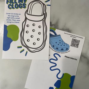 Remplir mes sabots PTC | de Carte postale de voyage vierge | 5 x 7