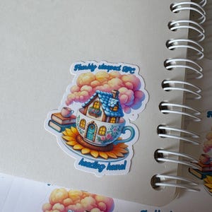 Completed Traveling Postcard Stickers | Steeped Tea House TPC Traveling Home | 1.5” Envelope Mailing Stickers