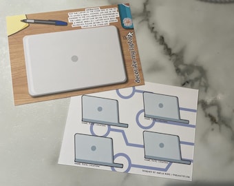 Decorate My Laptop TPC | Blank Traveling Postcard Template | 5x7