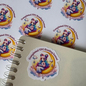 TPC Homer Traveling Postcard Stickers | Moon & Cloud Lady | 1.5” Envelope Mailing Stickers