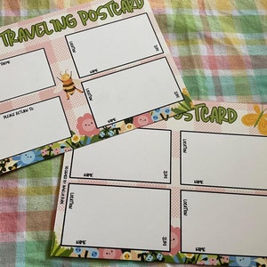 May Flowers Honeybee TPC | Blank Traveling Postcard Template | 5x7