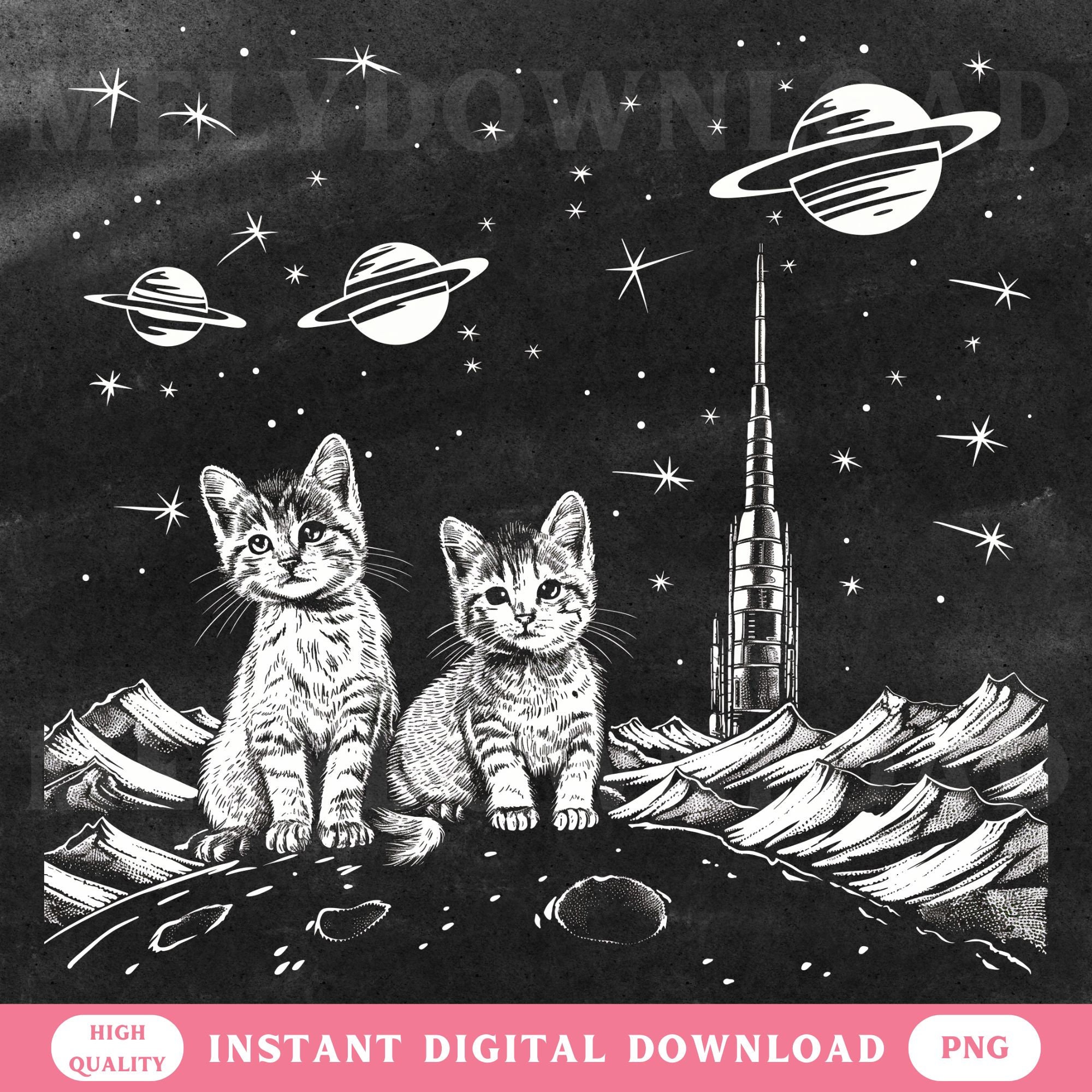 Space Cat Wall Art
