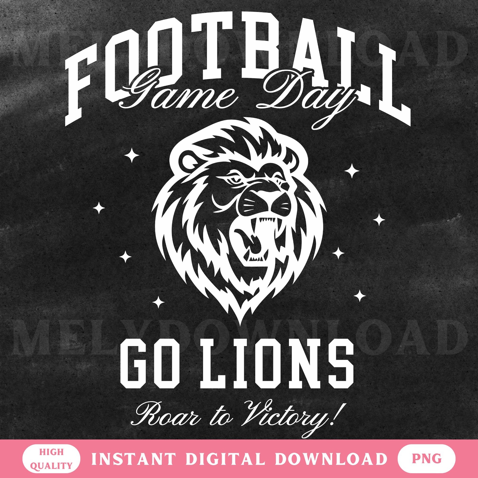 Lions PNG Football Game Day Shirt Design Detroit Lions Mascot Football ...