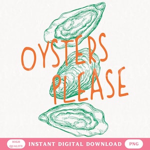 Oyster Shell PNG Sommer Design für Shirts oder Tragetaschen Küsten Digitale Datei Muschel Trendy Urlaub PNG Instant Download Ocean Beach PNG