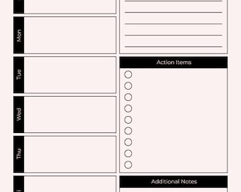 Weekly Fitness Planner