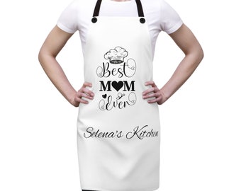 Personalized Mama Apron, Mothers Day Gift, Birthday Gift for Mom, New Mom Gift ,Kitchen Gift Apron ,Happy mothers day(AOP)