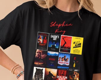 Stephen King Movie Poster T-Shirt: Horror Film Fan Tee