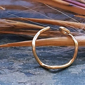 20g squiggly hoop-- custom nose ring-- primitive series-- handmade by thebeadedily