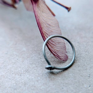 22g nose ring, titanium nose ring, niobium nose hoop, thin hypoallergenic nose ring-- handmade by thebeadedlily
