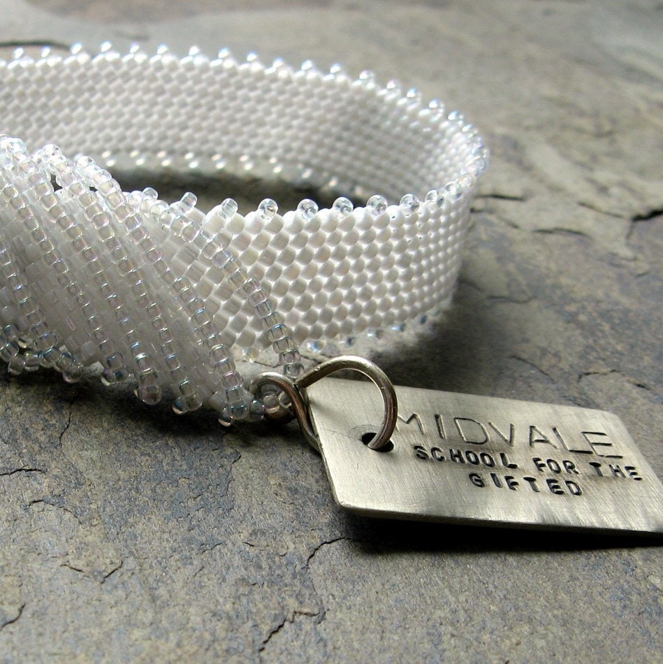 inside jokes-- Midvale bracelet-- handmade by thebeadedlily