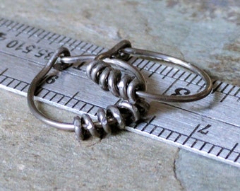 20g Niobium Hoop Earrings, Hypoallergenic Sleeper Hoops (12mm)
