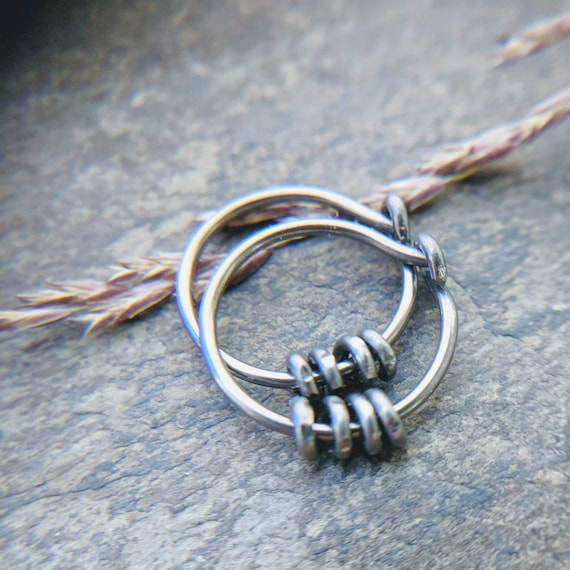 Thick niobium hoops Hypoallergenic hoops Unisex earrings Hypoallergenic earrings