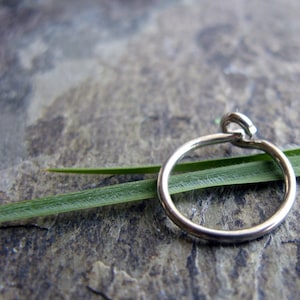 18g nose hoop or cartilage earring-- sterling silver, niobium, 14k gold, titanium- handmade by thebeadedlily