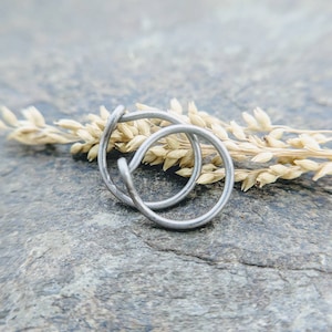 20g tiny earrings-- sterling silver, gold fill or niobium hoop earrings-- primitive series-- handmade by thebeadedlily