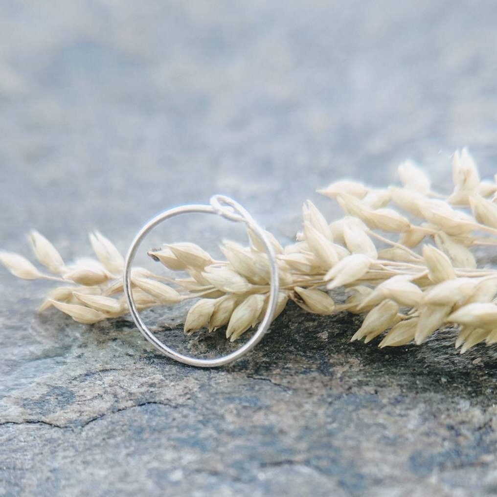 White Gold Tiny Nose Ring With Clasp Etsy