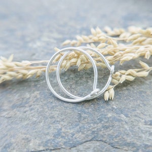 22g hoops-- sterling silver, 14k solid gold or niobium hoops-- primitive series-- handmade by thebeadedlily