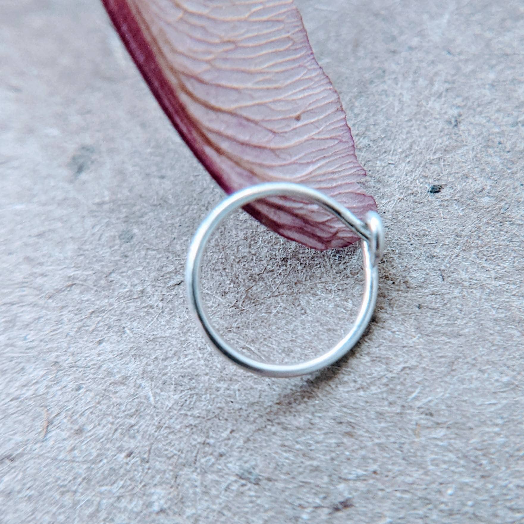 24g nose ring, 24 gauge nose hoop, sterling silver thin hoop by thebeadedlily