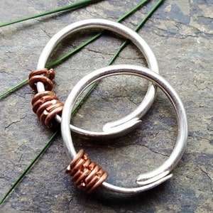 12g beringed hoops gauged hoop earrings handmade by thebeadedlily image 1