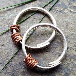 12g beringed hoops-- gauged hoop earrings-- handmade by thebeadedlily