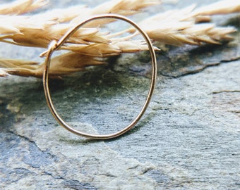 sterling silver oval nose ring, thin close fit hoop, 28g recycled sterling silver nose hoop-- handmade by thebeadedlily