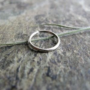 18g endless hoop, 18g nose ring or nose hoop, septum ring or single earring, tragus hoop