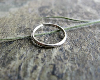 18g endless hoop, 18g nose ring or nose hoop, septum ring or single earring, tragus hoop