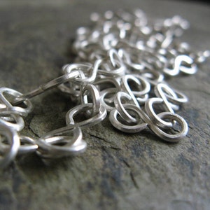 hand forged, solid chain necklace, solid silver chain, solid sterling chain, hand forged gift, hand forged art-- transit by thebeadedlily