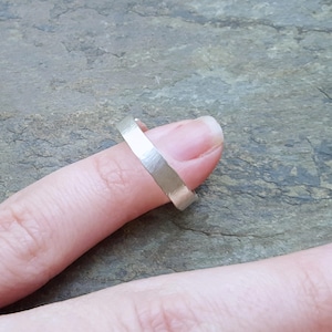 raw silver ring, raw sterling ring, simple hammered band, simple hammered ring, raw adjustable band-- handmade by thebeadedlily