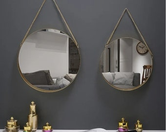Ronde spiegel, make-upspiegel, Miroir de salle de bain, Miroir muurschildering, Wandspiegel, Kosmetikspiegel, Schminkspiegel, Specchio da bagno,