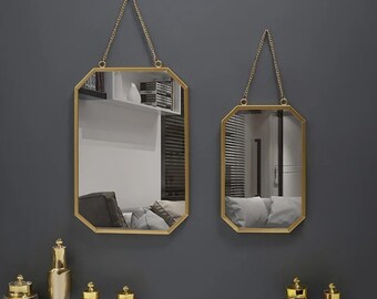 Rechthoekige spiegel, make-upspiegel, Miroir de salle de bain, Miroir muurschildering, Wandspiegel, Kosmetikspiegel, Schminkspiegel, Specchio da bagno,