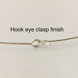 solid 925 bright sterling silver choker hoop necklace wire necklace with 14 gauge, 16 gauge or 18 gauge round wire No Return on this item image 4