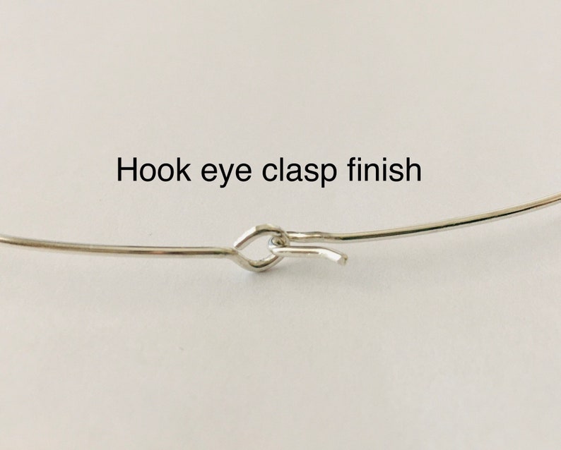 solid 925 bright sterling silver choker hoop necklace wire necklace with 14 gauge, 16 gauge or 18 gauge round wire No Return on this item image 4