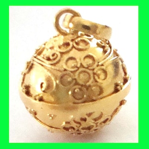 14mm Vermeil Gold Small Maternity Pregnancy Mexican Bola Harmony ball Chime