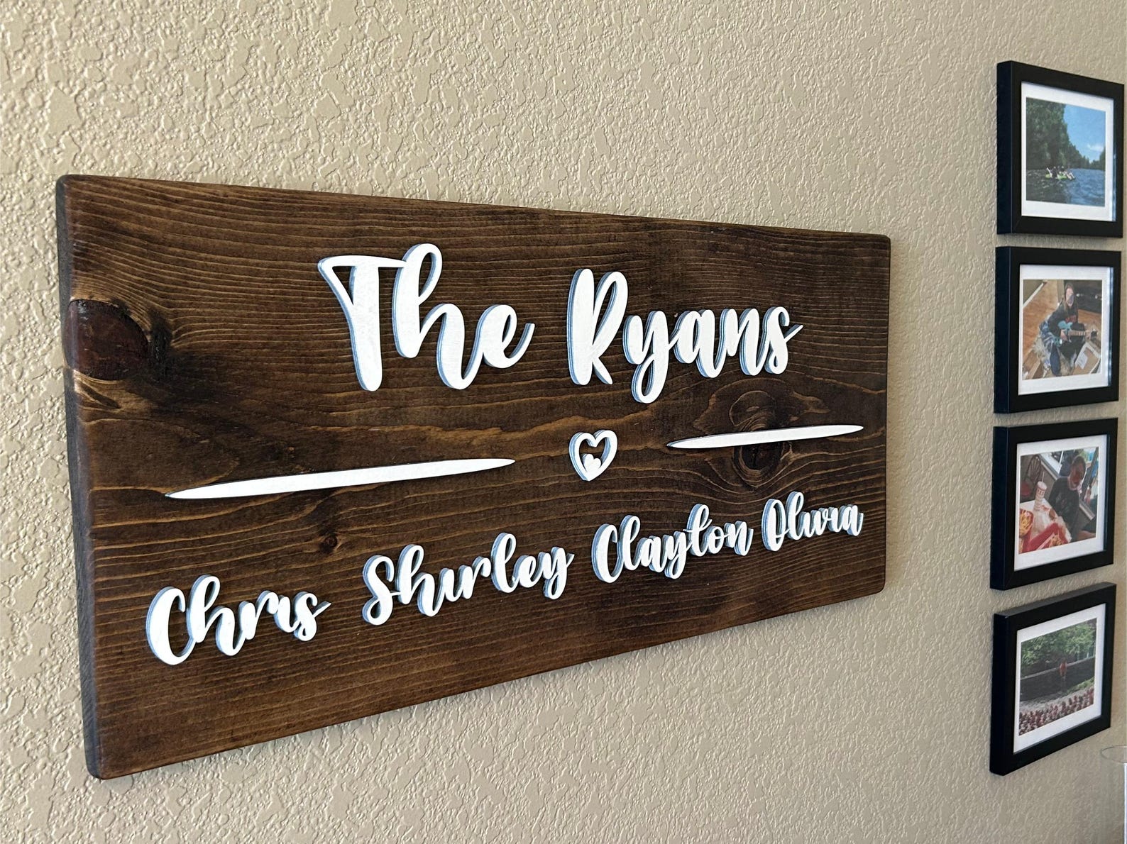 Custom Wood Family Name Sign – 3D Rustic Home Decor - Etsy