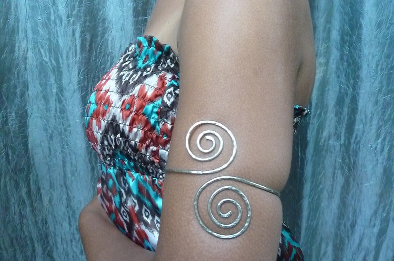 Grecian Swirl Upper Arm Cuff Color Options Available image 3