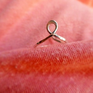 Breast Cancer Awareness Toe Ring, Ring or Knuckle Ring ~ Available in Silver, Gold, Rose Gold or Copper