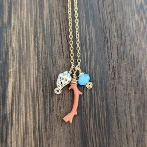 Tropical Ocean Coral Necklace
