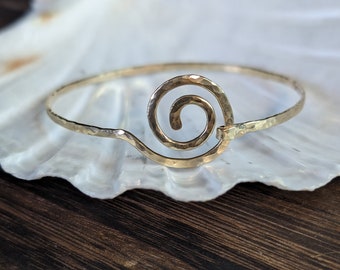 Swirl Beach Bangle - Pick your Size, Wire and Texture